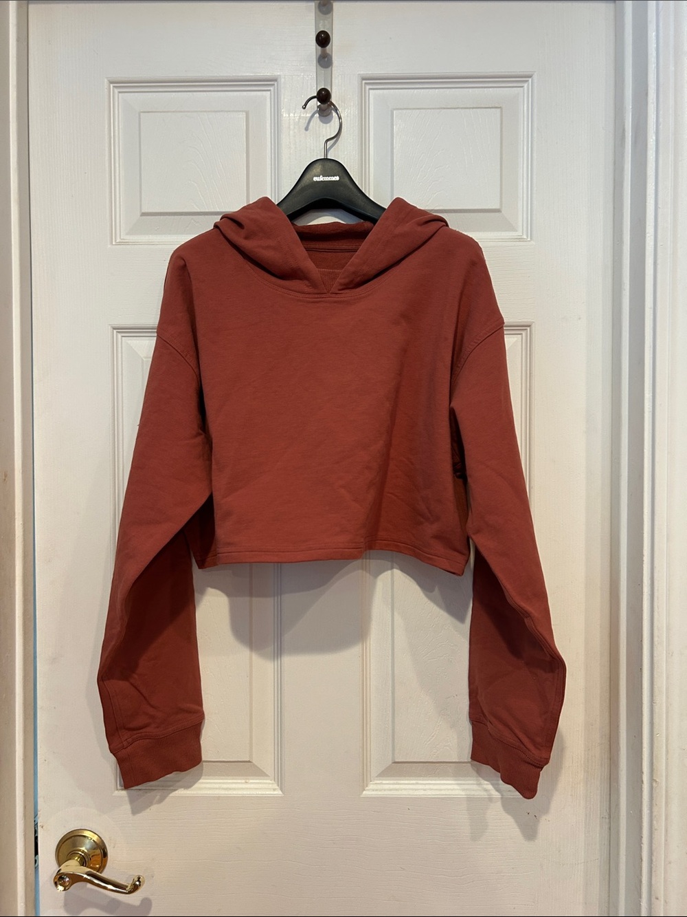 lululemon athletica Cropped Hoodie in Rust